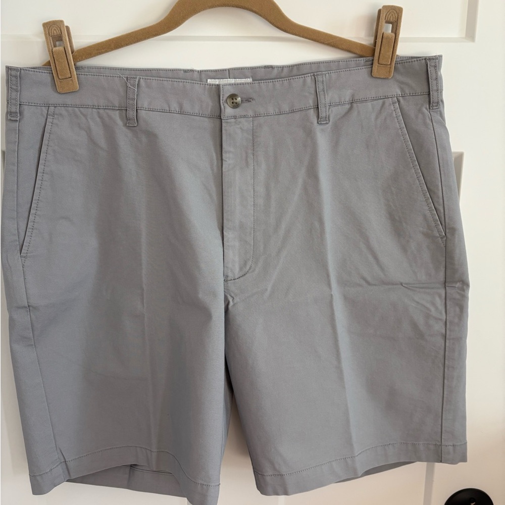 Peter Millar Light Gray Flat Front Shorts